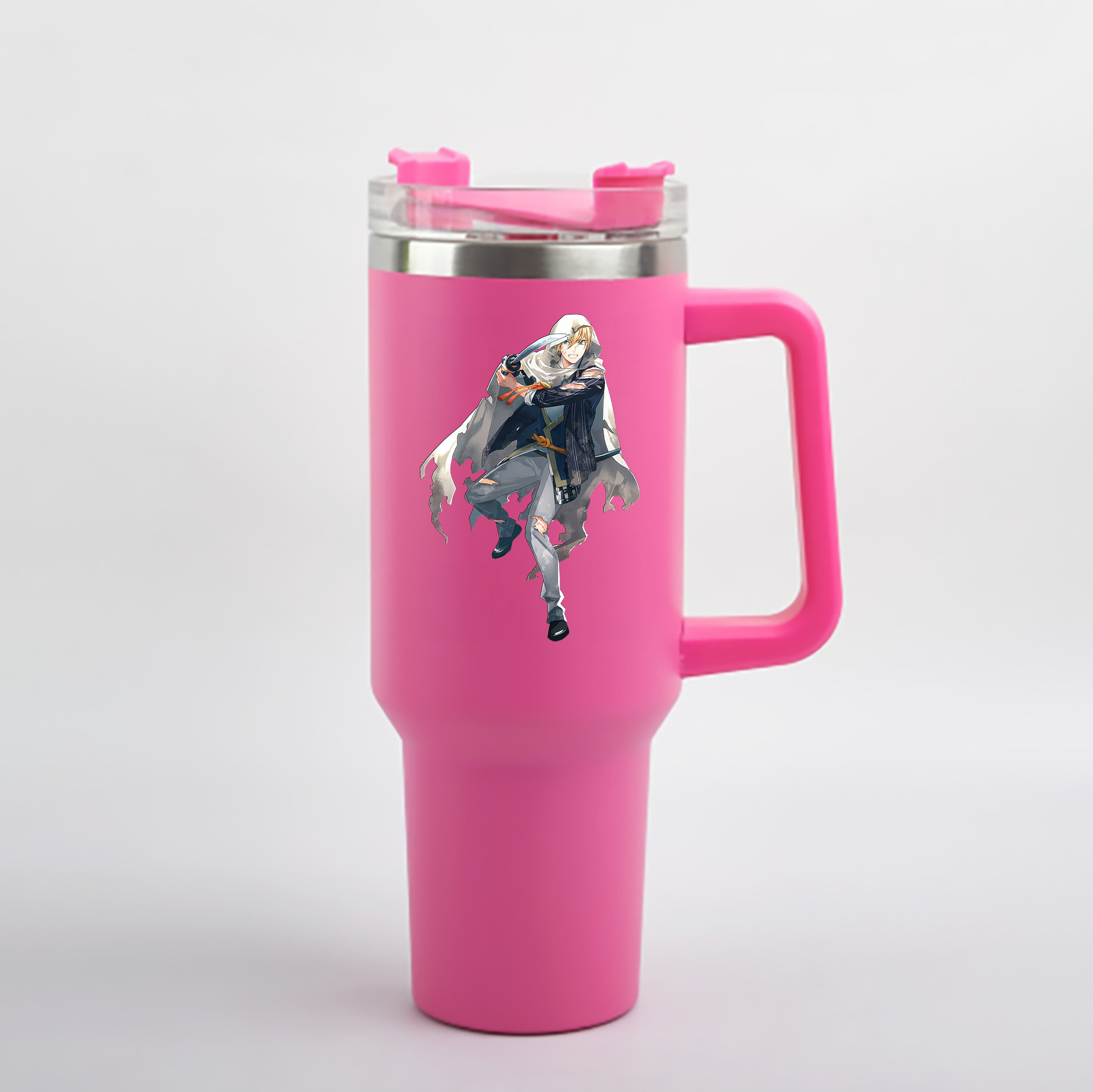 （画像用） 刀剣乱舞 Touken Ranbu 1200mL車用タンブラー - クリスタルステッカー（プラスチックストロー付き）